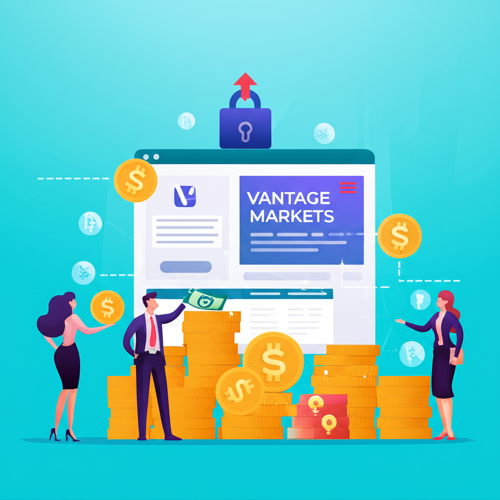 投資者從 Vantage Markets 成功出金示意圖，展現外匯與差價合約市場中資金提領的可靠性與信任感