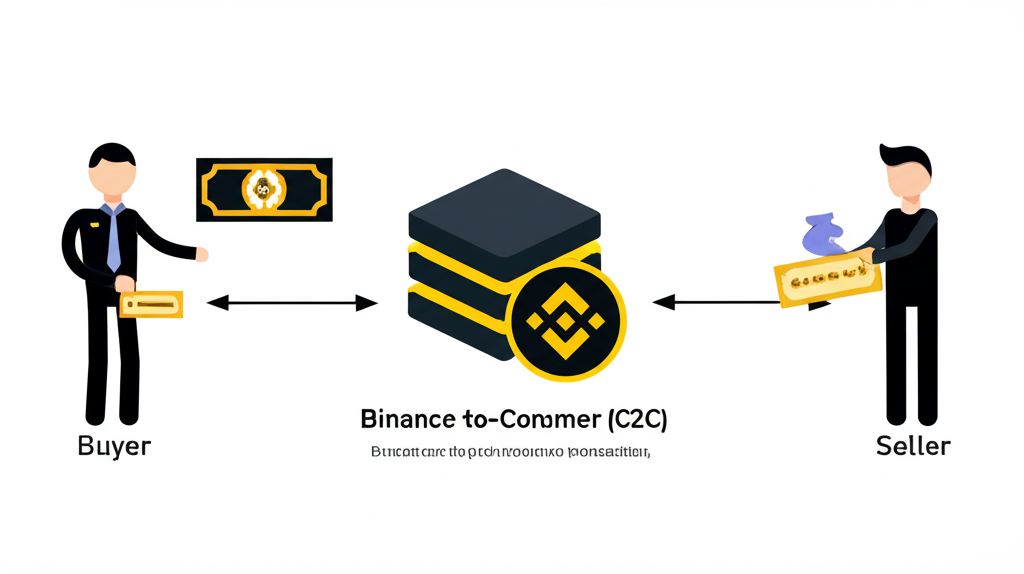 圖解幣安C2C交易流程：買方付款後，幣安暫時保管加密貨幣，待確認付款完成後才釋出，確保交易安全