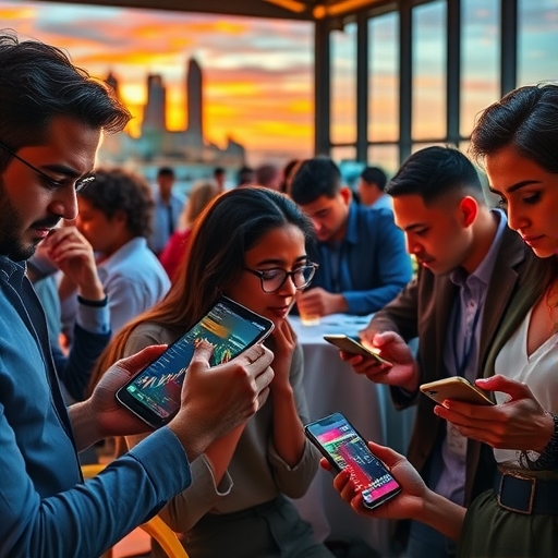 現代交易者使用手機外匯App進行操作