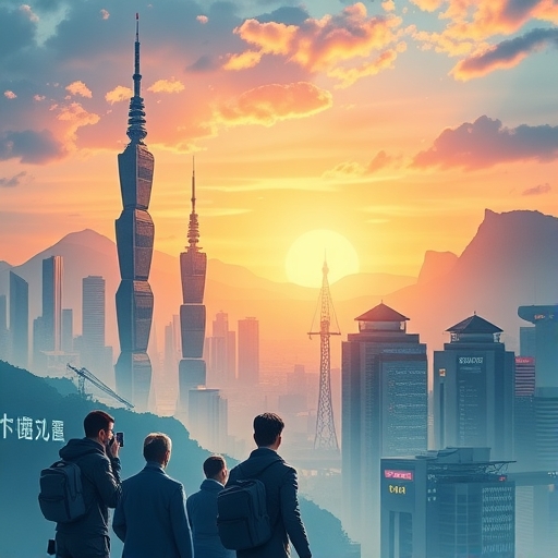 象徵台灣外匯市場演變的動態視覺圖
