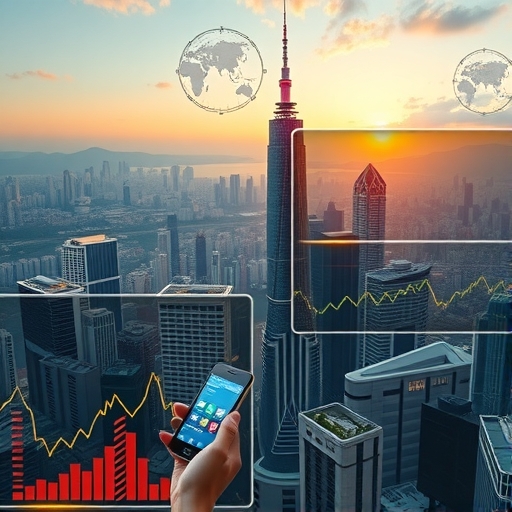 2025年香港未來城市景觀,象徵金融市場創新發展