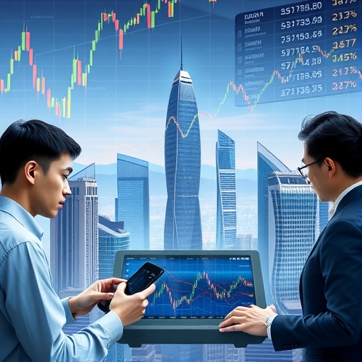 全球金融市場未來趨勢概念圖