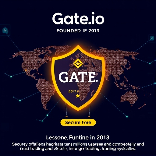 Gate.io 安全可靠的全球加密貨幣交易所介面示意圖