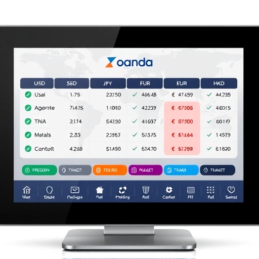 OANDA 匯率轉換器操作介面示意圖