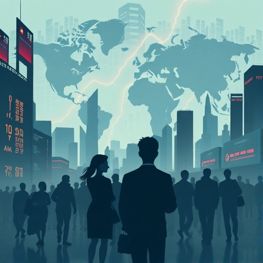 全球多元化的金融市場景觀，象徵OTC市場的跨國界與多樣性特質
