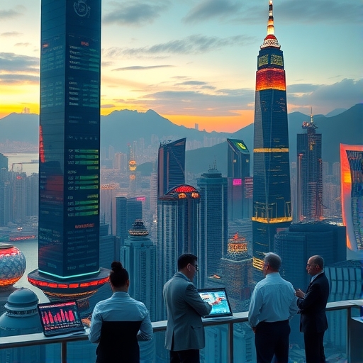 香港城市夜景與金融中心天際線,象徵國際金融環境中的外匯交易活力