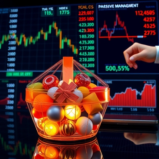 ETF投資概念圖示：交易所交易基金的運作模式視覺化呈現