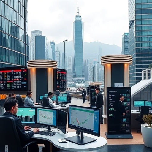 2025年香港金融中心外景，象徵金融科技與交易活躍度