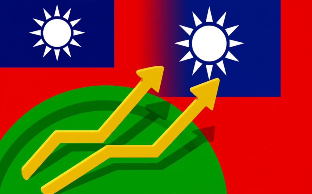 台灣與泰國投資成長趨勢對比示意圖