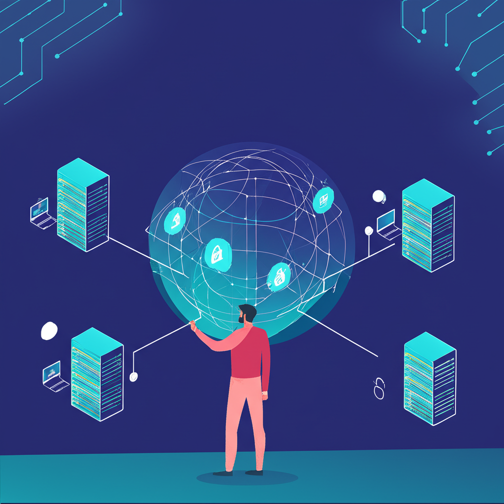 台灣用戶輕鬆存取 Bybit 的插圖,透過數位線路連接全球伺服器,代表遵守本地反洗錢法規和金融監督的發展中監管環境