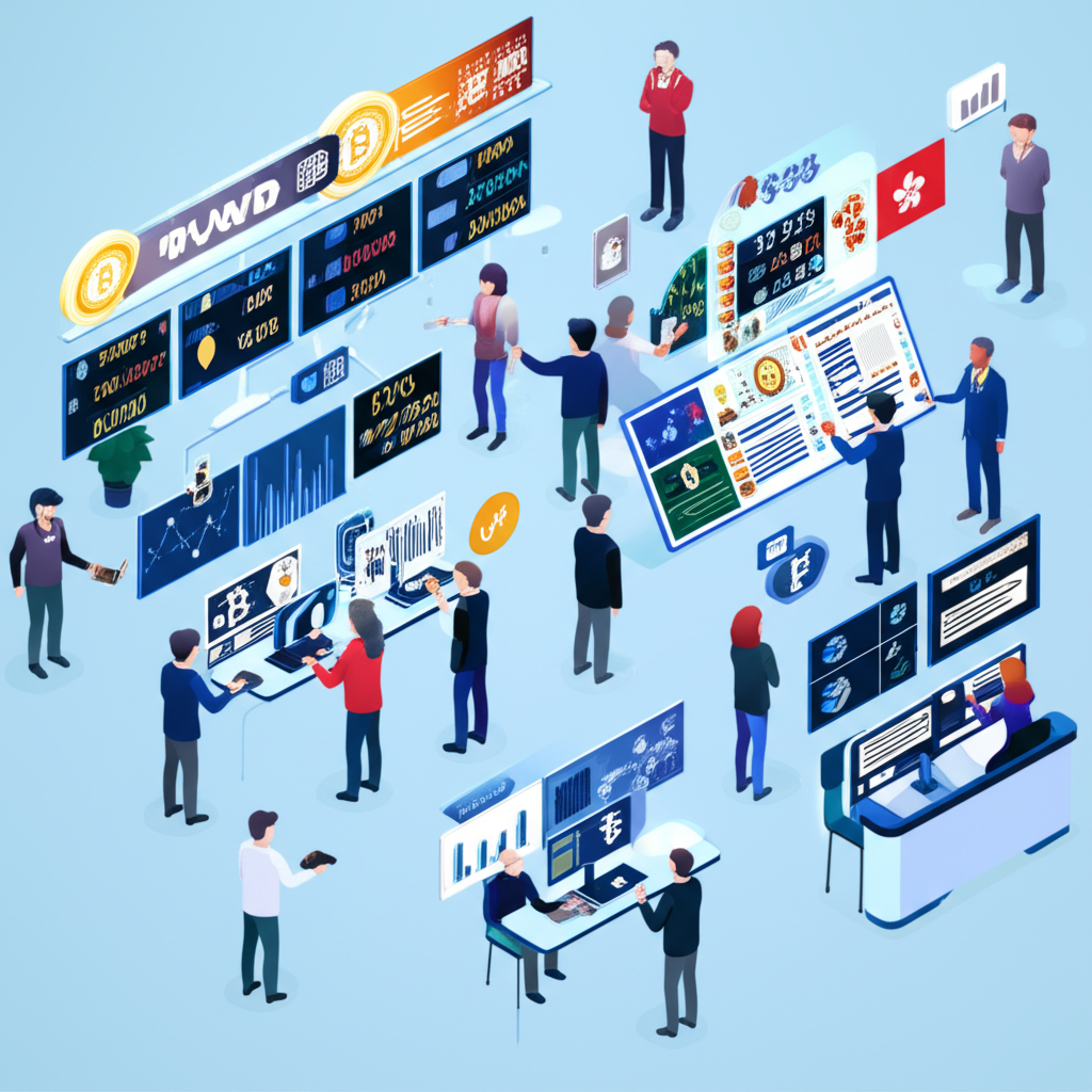 用戶在受監管的數位交易所使用台幣與港幣購買比特幣的示意圖