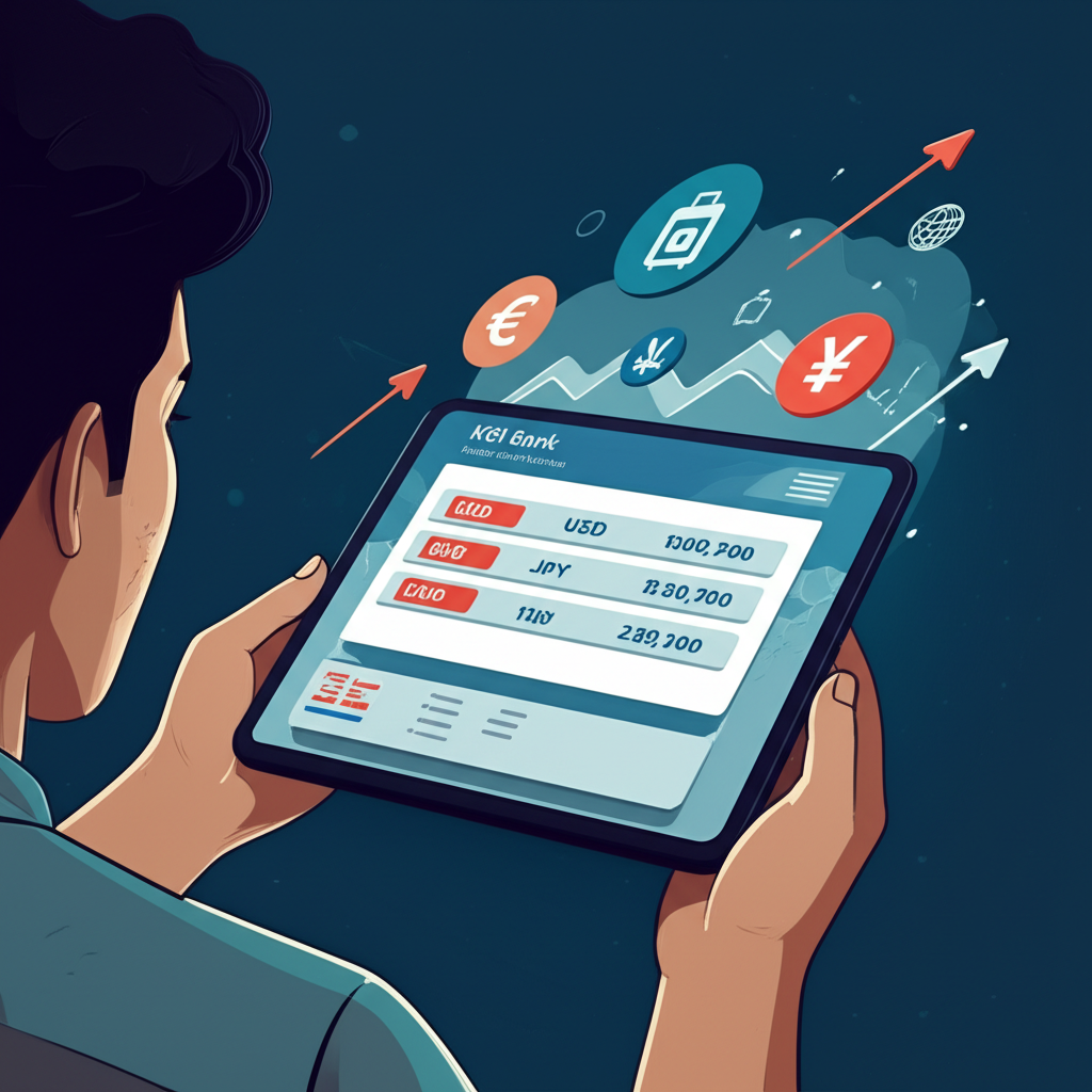 凱基銀行外幣匯率即時查詢畫面,展示全球貿易、旅行與投資相關的幣別符號