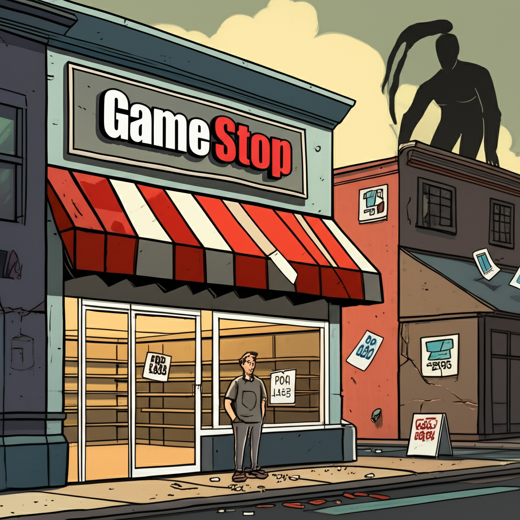 GameStop 傳統實體店模式面對數位平台與電商競爭,高租金和疫情挑戰導致財務下滑的插圖