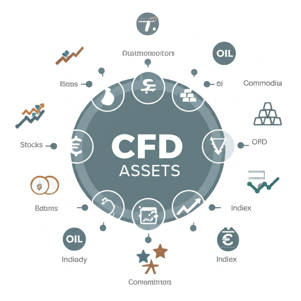 CFD資產圖表與多樣圖標