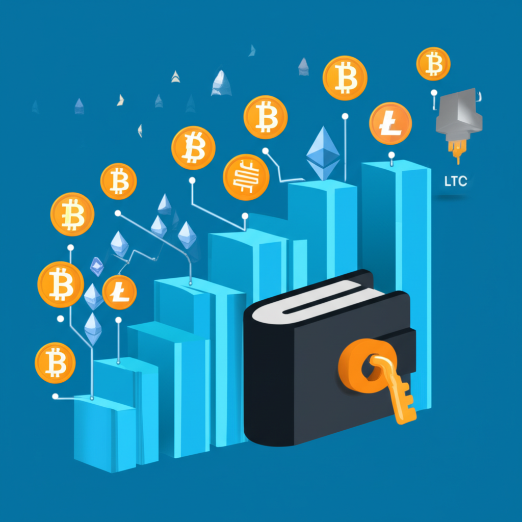 區塊鏈技術發展與硬體冷錢包保護私鑰的插畫,強調自託管的重要性