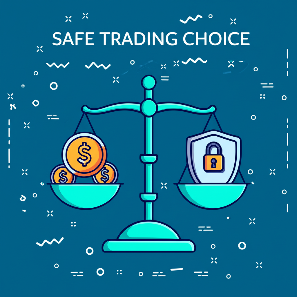 Safe trading choice illustration
