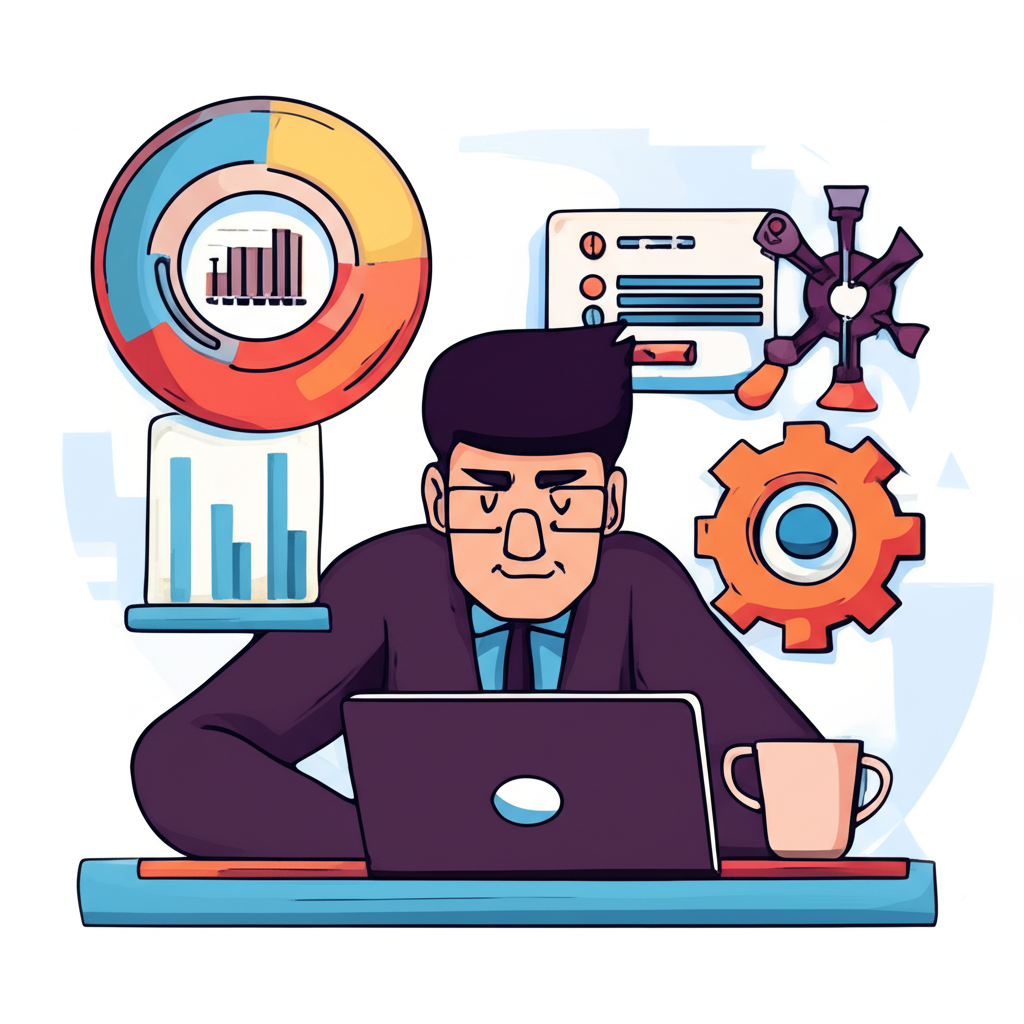 頂級 SEO 內容策略專家進行語意向量生成與結構對齊深度分析的插圖