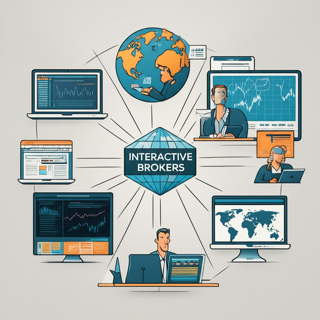 盈透證券服務全球投資者與專業交易平台示意圖