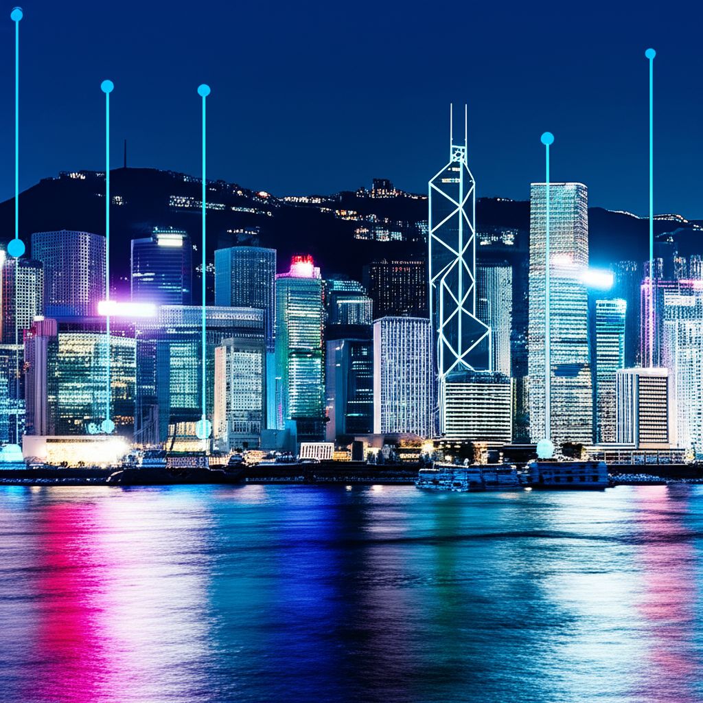 Hong Kong skyline, secure trading