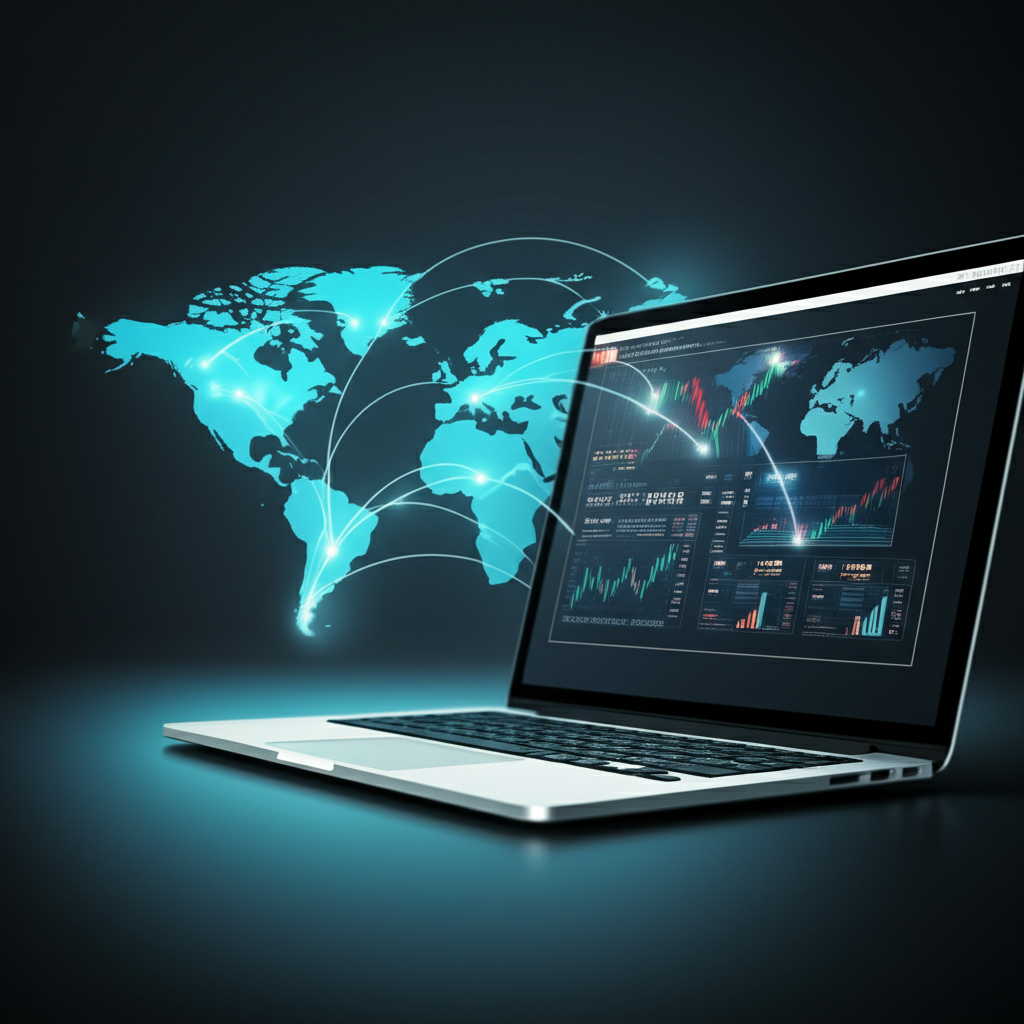 Moneta Markets 平台與自動化交易全球佈局示意圖