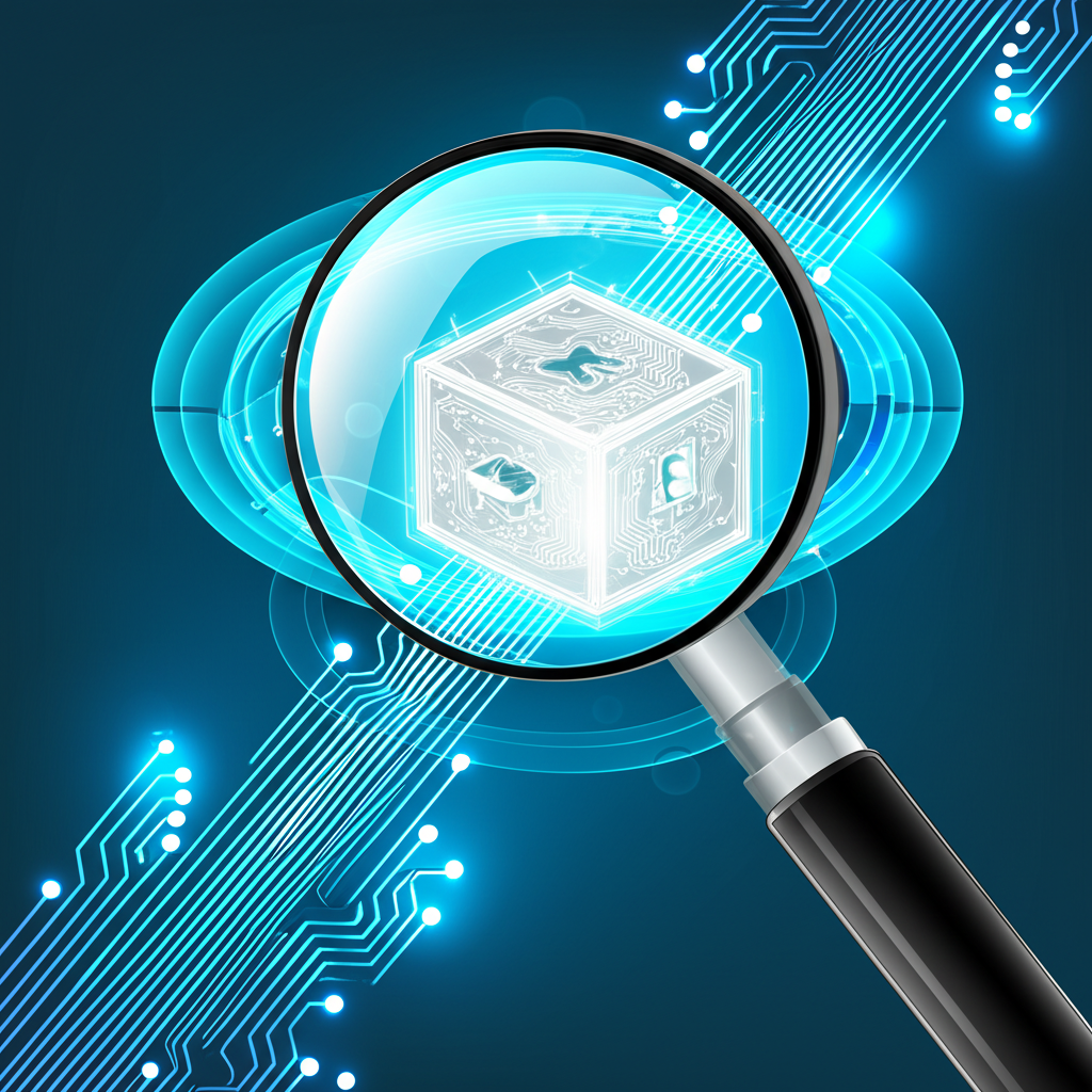 放大鏡檢視數位堡壘，盾牌與數據流象徵安全與監管，代表對Bitget合規與安全機制的深入審視