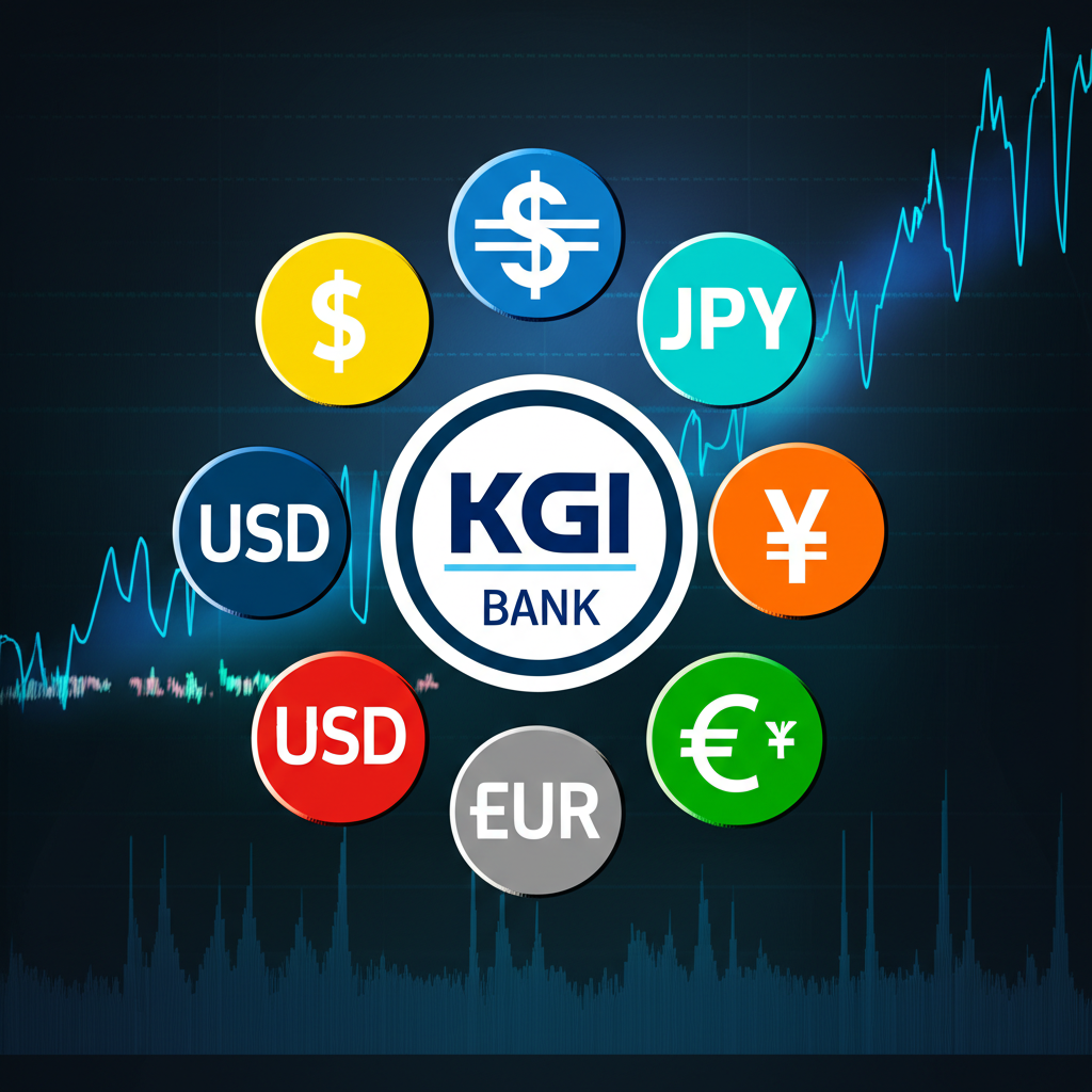 凱基銀行主要外幣如美元、日圓、歐元、人民幣的匯率服務示意圖