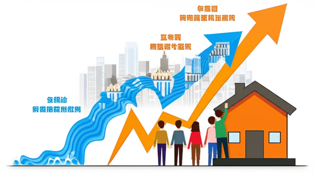 政府政策插圖，顯示反投機措施如信用管制與房產稅試圖冷却活躍房市，但市場適應後價格穩定