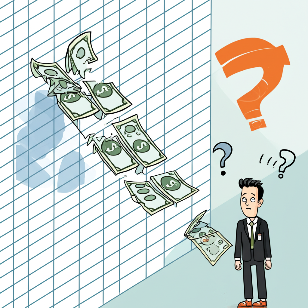 網格交易缺點導致虧損的財務圖表