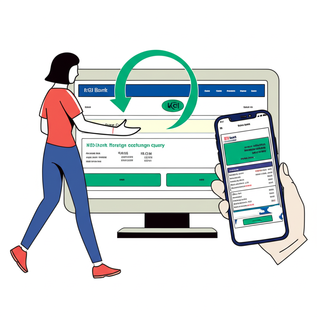 使用者透過凱基銀行官網和行動APP查詢即時外幣匯率