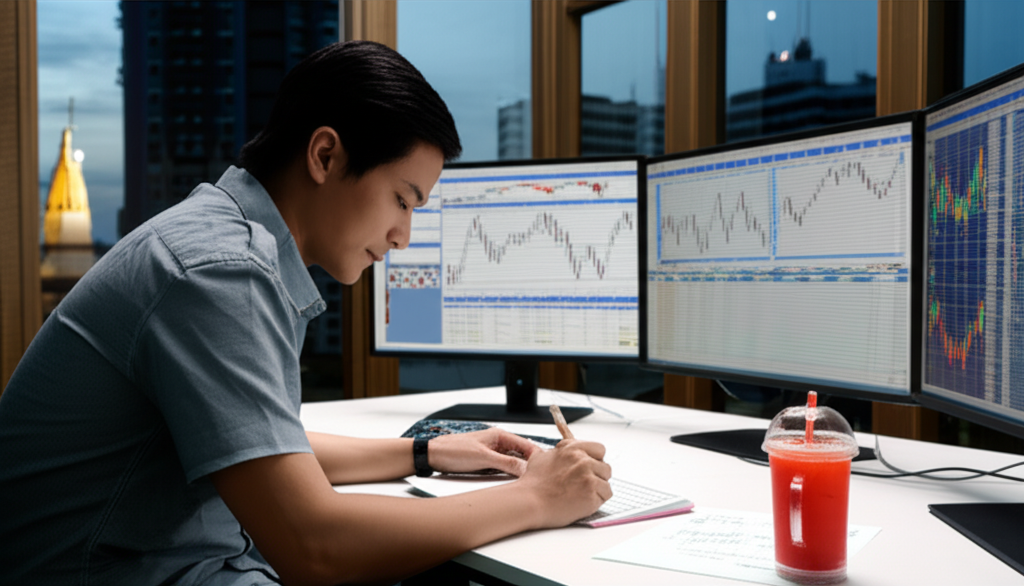Thailand investor researching forex