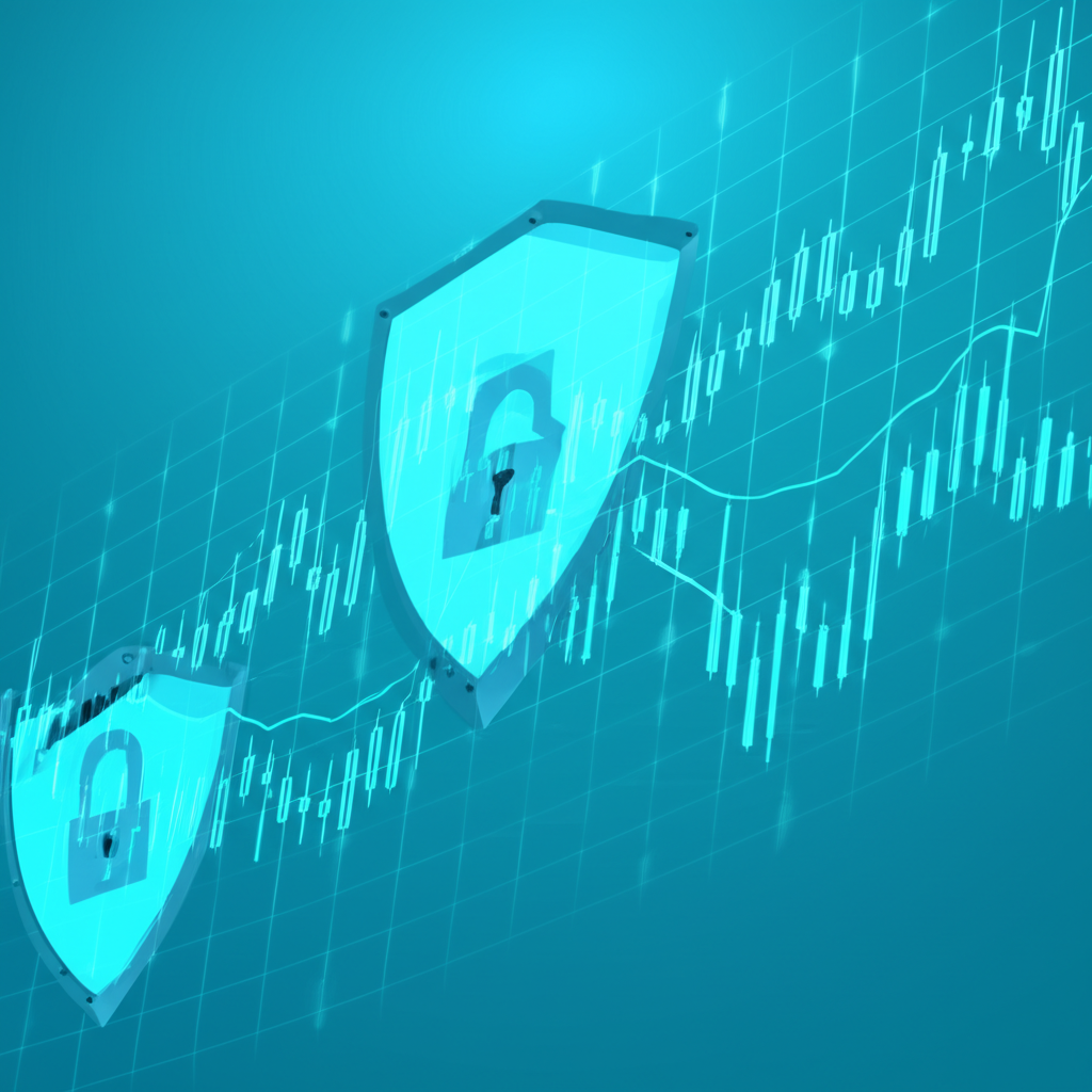 Secure forex trading illustration