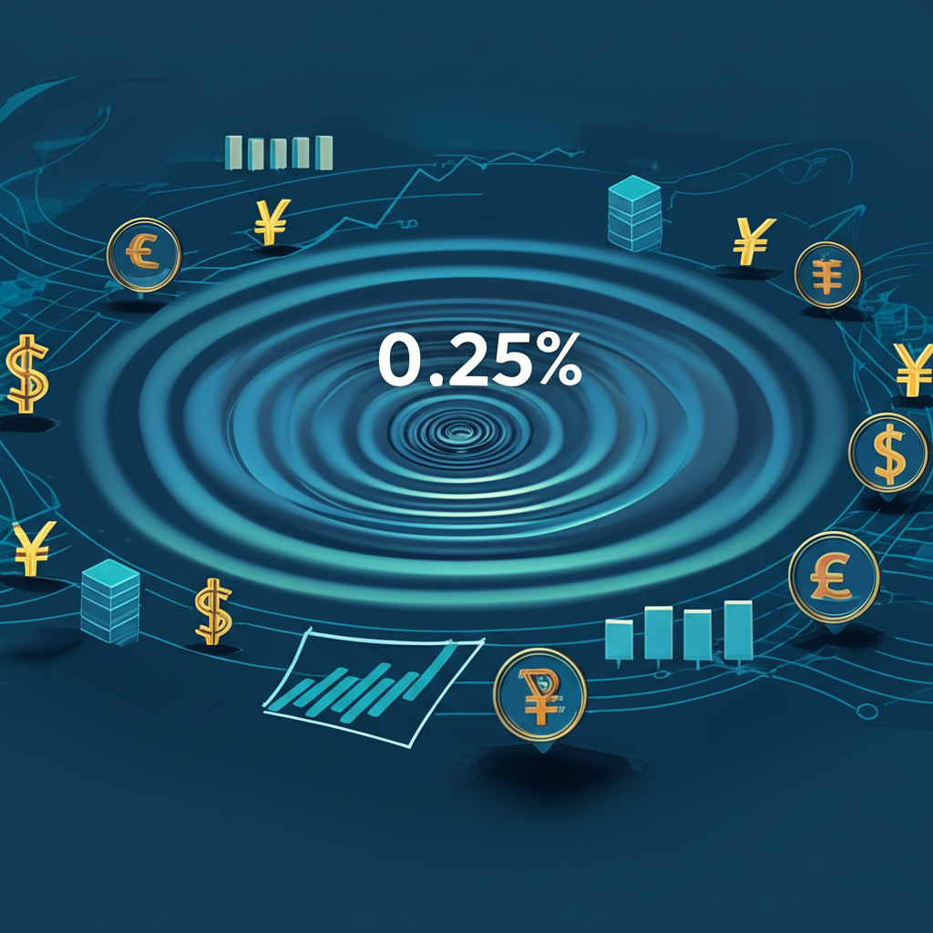 0.25%的利率調整，俗稱一碼，雖數值微小卻對整體經濟與資金流動產生蝴蝶效應