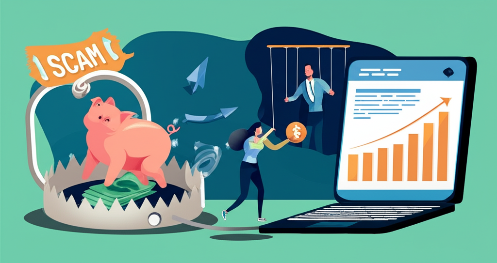 MT5詐騙元素如殺豬盤與假投資圖表插圖