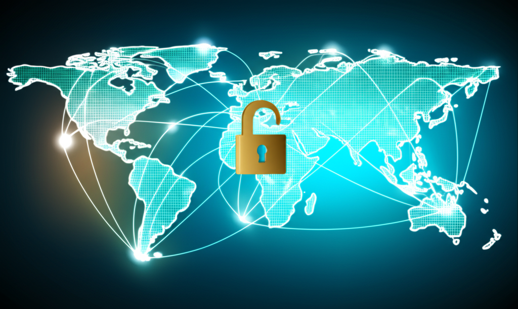 Secure global forex trading illustration