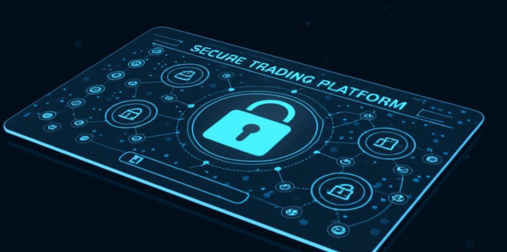 安全交易平台與區塊鏈技術結合概念圖