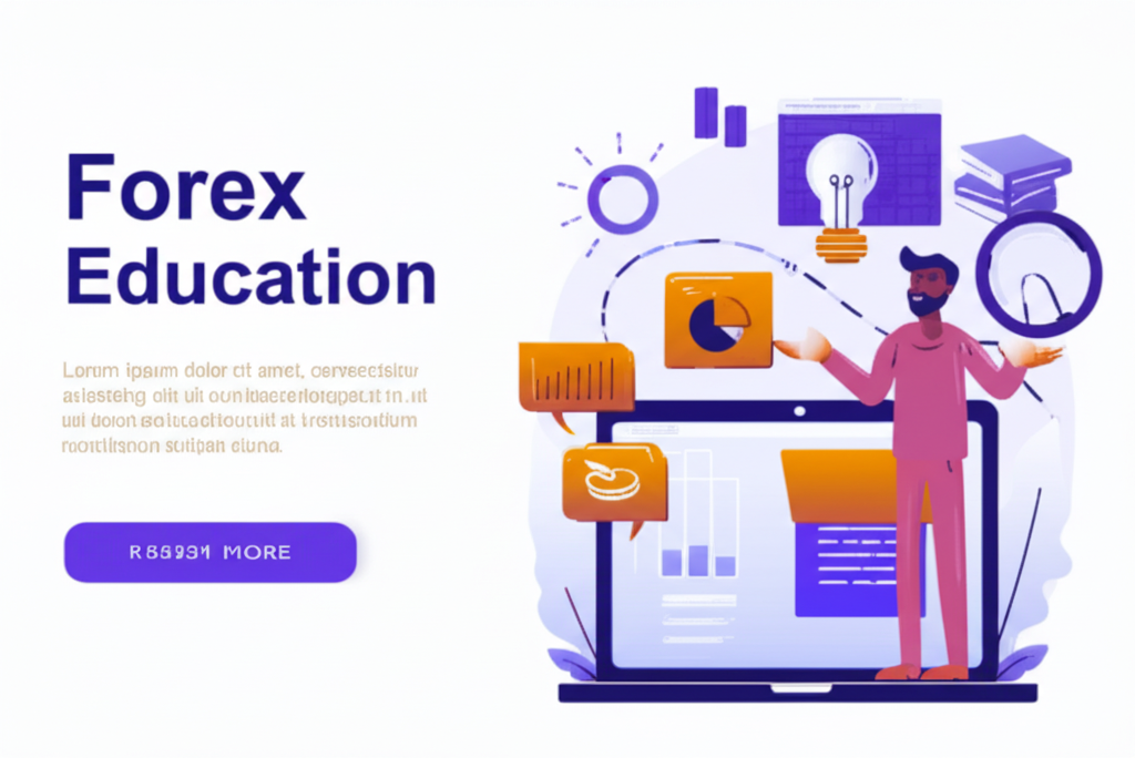Forex education platform data learning illustration