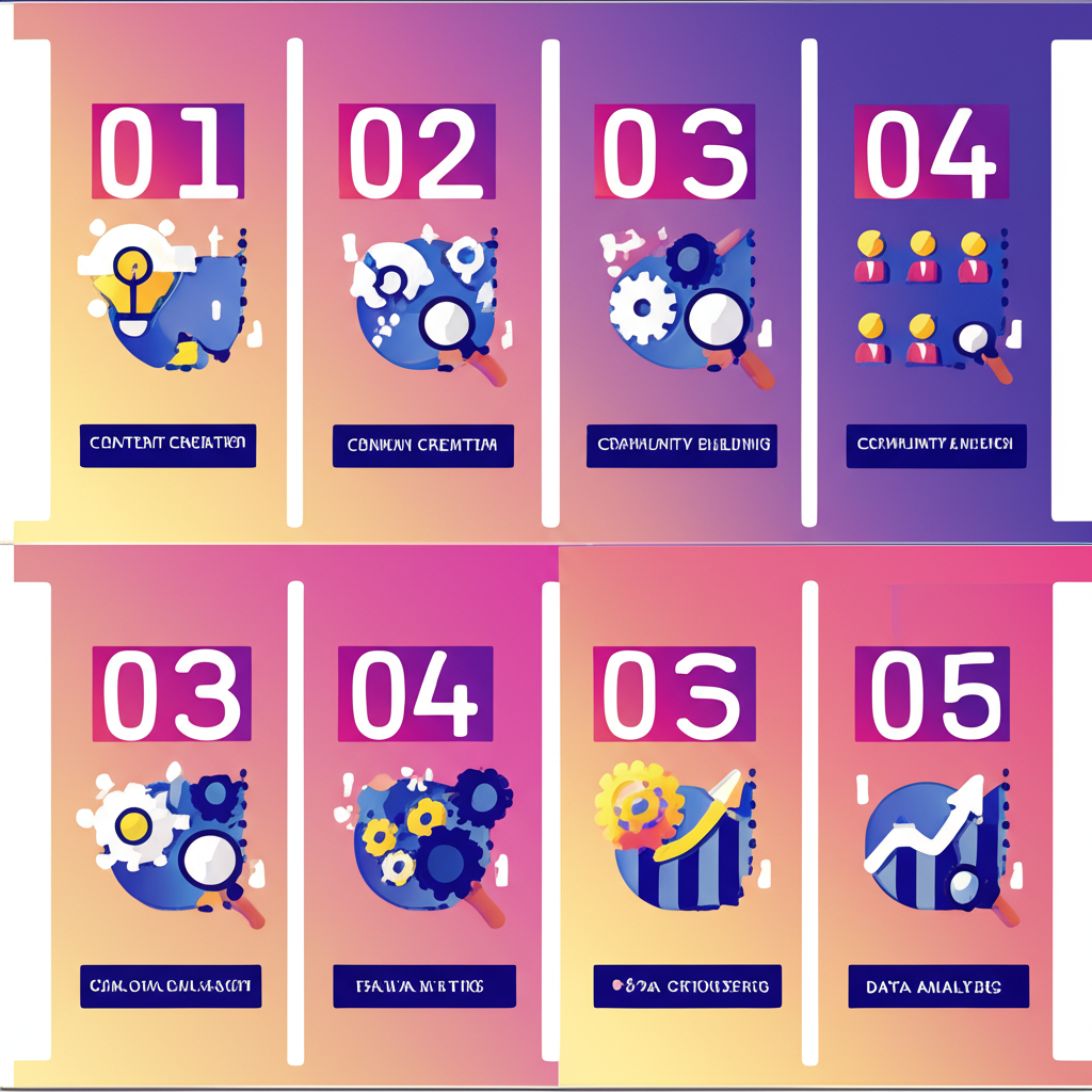 四格資訊圖解構Instagram策略:內容創作、社群建立、演算法優化與數據分析