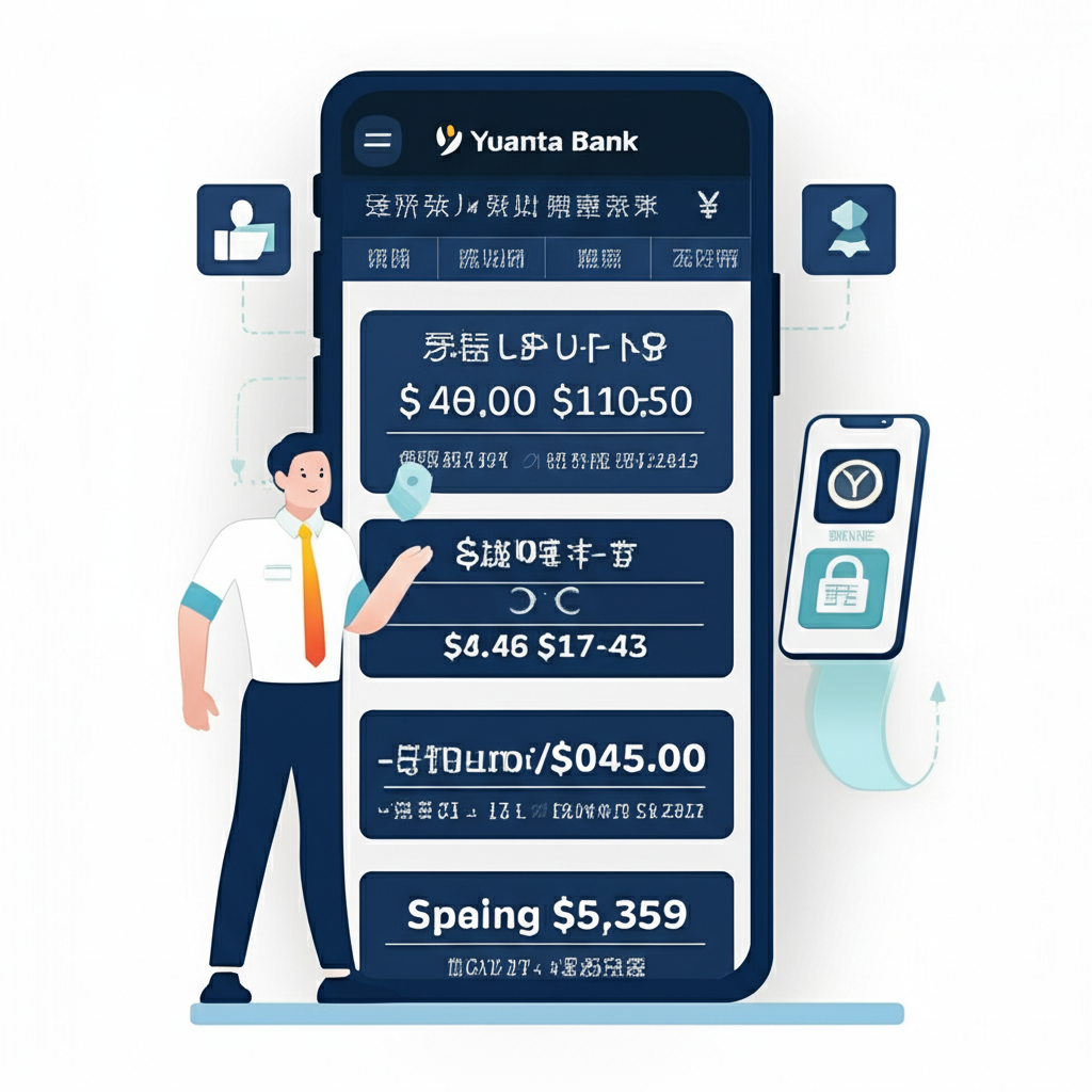 使用者透過元大銀行手機應用程式輕鬆進行線上外幣兌換,顯示即時匯率與安全交易,提升效率與便利性