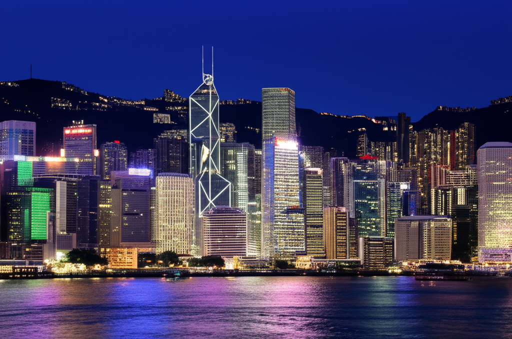 Hong Kong skyline, global finance