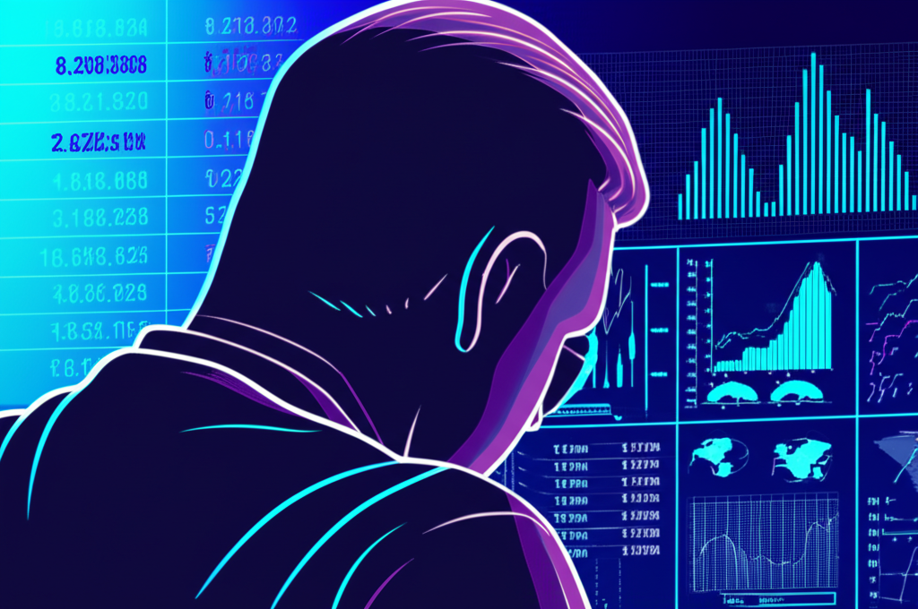 Trader analyzing digital charts
