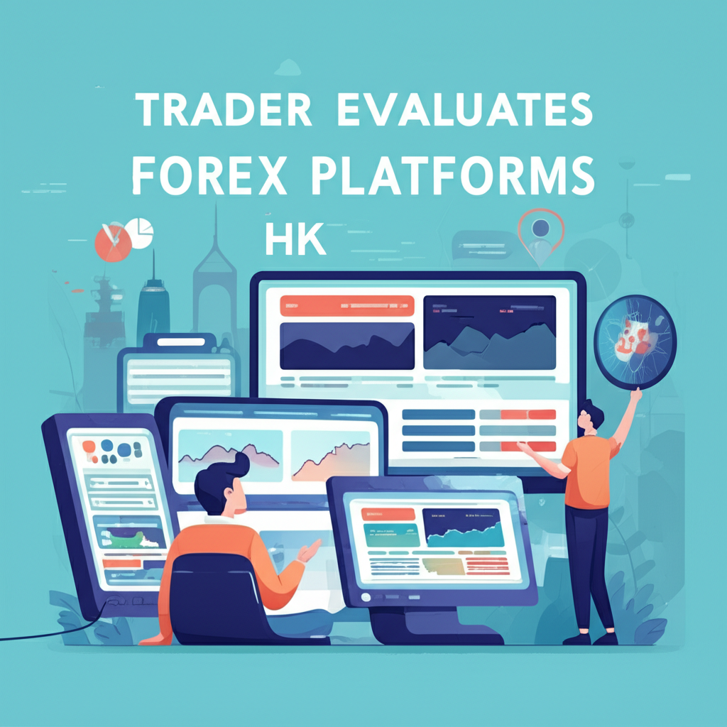 Trader evaluates forex platforms, HK, illustration